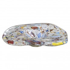 Petite multicolored Murano glass dish